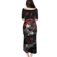 Personalised Hawaiian And Japanese Puletasi Aloha Koi Fish Palaka Patterns - Polynesian Pride