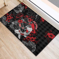 Hawaiian And Japanese Rubber Doormat Aloha Koi Fish Palaka Patterns - Polynesian Pride