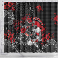 Hawaiian And Japanese Shower Curtain Aloha Koi Fish Palaka Patterns - Polynesian Pride