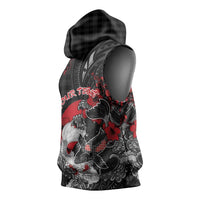 Personalised Hawaiian And Japanese Sleeveless Hoodie Aloha Koi Fish Palaka Patterns - Polynesian Pride