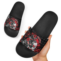 Hawaiian And Japanese Slide Sandals Aloha Koi Fish Palaka Patterns - Polynesian Pride
