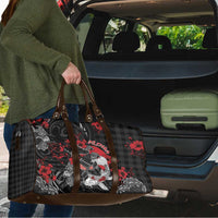 Hawaiian And Japanese Travel Bag Aloha Koi Fish Palaka Patterns - Polynesian Pride