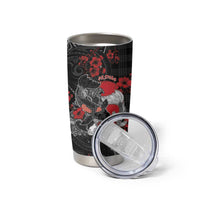Personalised Hawaiian And Japanese Tumbler Cup Aloha Koi Fish Palaka Patterns - Polynesian Pride