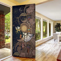 Hawaii Makahiki Door Cover Polynesian Sky And Earth - Polynesian Pride