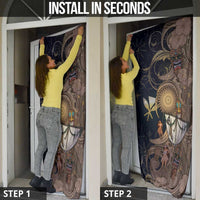 Hawaii Makahiki Door Cover Polynesian Sky And Earth - Polynesian Pride