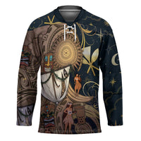 Hawaii Makahiki Hockey Jersey Polynesian Sky And Earth - Polynesian Pride