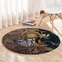 Hawaii Makahiki Round Carpet Polynesian Sky And Earth - Polynesian Pride