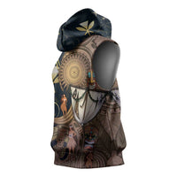 Hawaii Makahiki Sleeveless Hoodie Polynesian Sky And Earth - Polynesian Pride