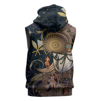 Hawaii Makahiki Sleeveless Zip Hoodie Polynesian Sky And Earth - Polynesian Pride