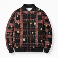 Hawaii Palaka Kahelelani Shell Lei Costume Bomber Puffer Jacket Plaid Patterns