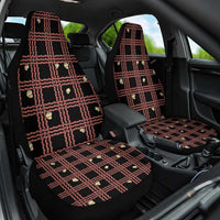 Hawaii Palaka Kahelelani Shell Lei Costume Car Seat Cover Plaid Patterns DT05 One Size Black - Polynesian Pride