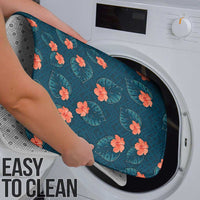 Hawaii Monstera Bathroom Set Hibiscus Flowers Simple Style - Polynesian Pride