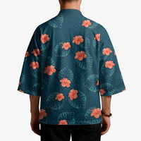 Hawaii Monstera Kimono Hibiscus Flowers Simple Style - Polynesian Pride