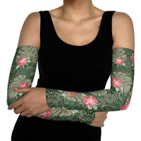 Hawaii Arm Sleeves Green Polynesian Monstera Patterns - Polynesian Pride