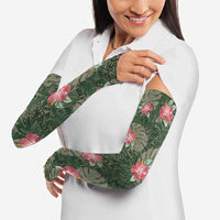 Hawaii Arm Sleeves Green Polynesian Monstera Patterns - Polynesian Pride