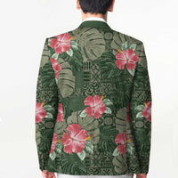 Hawaii Blazer Green Polynesian Monstera Patterns DT05 - Polynesian Pride