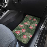 Hawaii Car Mats Green Polynesian Monstera Patterns - Polynesian Pride