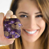 Hawaii AirPods Case Purple Polynesian Monstera Patterns - Polynesian Pride