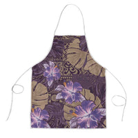 Hawaii Apron Purple Polynesian Monstera Patterns - Polynesian Pride