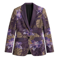 Hawaii Blazer Purple Polynesian Monstera Patterns - Polynesian Pride