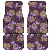 Hawaii Car Mats Purple Polynesian Monstera Patterns - Polynesian Pride