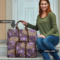 Hawaii Travel Bag Purple Polynesian Monstera Patterns - Polynesian Pride
