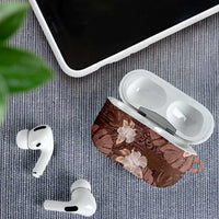Hawaii AirPods Case Brown Polynesian Monstera Patterns - Polynesian Pride