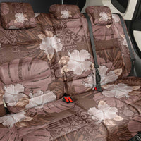 Hawaii Back Car Seat Cover Brown Polynesian Monstera Patterns DT05 - Polynesian Pride