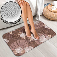 Hawaii Bathroom Set Brown Polynesian Monstera Patterns - Polynesian Pride