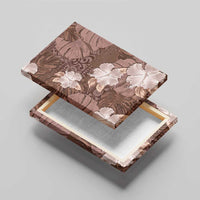 Hawaii Canvas Wall Art Brown Polynesian Monstera Patterns - Polynesian Pride