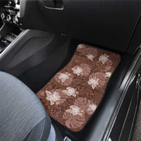 Hawaii Car Mats Brown Polynesian Monstera Patterns - Polynesian Pride