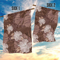 Hawaii Garden Flag Brown Polynesian Monstera Patterns - Polynesian Pride