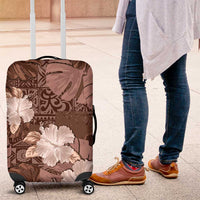 Hawaii Luggage Cover Brown Polynesian Monstera Patterns DT05 Brown - Polynesian Pride