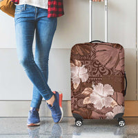Hawaii Luggage Cover Brown Polynesian Monstera Patterns DT05 - Polynesian Pride