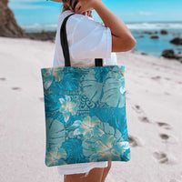 Hawaii Tote Bag Teal Polynesian Monstera Patterns - Polynesian Pride