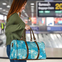 Hawaii Travel Bag Teal Polynesian Monstera Patterns - Polynesian Pride