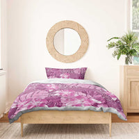 Hawaii Bedding Set Magenta Polynesian Monstera Patterns - Polynesian Pride