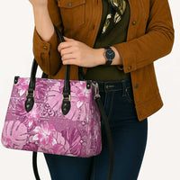 Hawaii Leather Bag Magenta Polynesian Monstera Patterns - Polynesian Pride