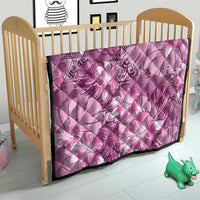 Hawaii Quilt Magenta Polynesian Monstera Patterns - Polynesian Pride