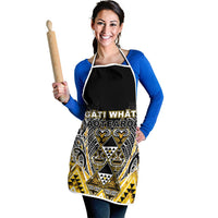 Aotearoa Ngati Whatua Apron Maori Tribal Gold Paua Shell Pattern
