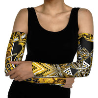 Aotearoa Ngati Whatua Arm Sleeves Maori Tribal Gold Paua Shell Pattern