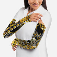 Aotearoa Ngati Whatua Arm Sleeves Maori Tribal Gold Paua Shell Pattern