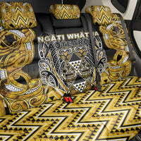Aotearoa Ngati Whatua Back Car Seat Cover Maori Tribal Gold Paua Shell Pattern