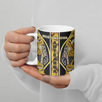 Aotearoa Ngati Whatua Ceramic Mug Maori Tribal Gold Paua Shell Pattern