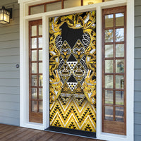Aotearoa Ngati Whatua Door Cover Maori Tribal Gold Paua Shell Pattern