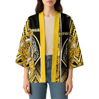 Aotearoa Ngati Whatua Kimono Maori Tribal Gold Paua Shell Pattern