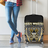 Aotearoa Ngati Whatua Luggage Cover Maori Tribal Gold Paua Shell Pattern