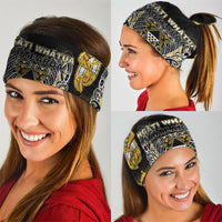 Aotearoa Ngati Whatua Neck Gaiter Maori Tribal Gold Paua Shell Pattern