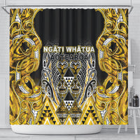 Aotearoa Ngati Whatua Shower Curtain Maori Tribal Gold Paua Shell Pattern