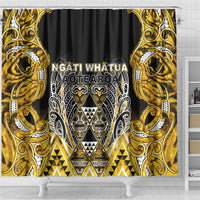 Aotearoa Ngati Whatua Shower Curtain Maori Tribal Gold Paua Shell Pattern